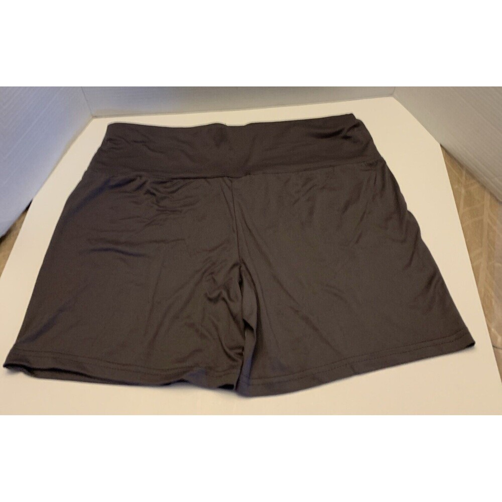 SHEIN EZwear Wide Waistband Biker Shorts  Gray Size Large.